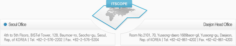 서울사무실:서울시 서초구 바우뫼로 128, 비스텔타워 4층-5층, Tel.02-576-2202, Fax.02-576-5204, 대전사무실 대전시 유성구 탑립동 694 대전지능로봇산업화센터 406호, Tel.042-861-4202, Fax.042-861-4203